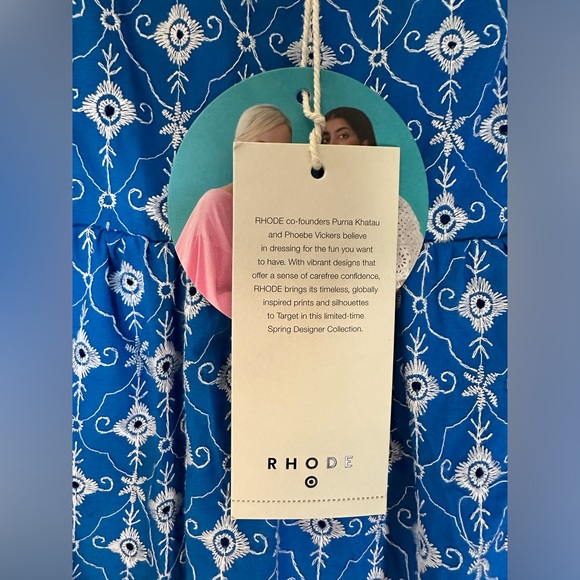RHODE x Target Light Blue Eyelet Mini Dress - Picture 14 of 16